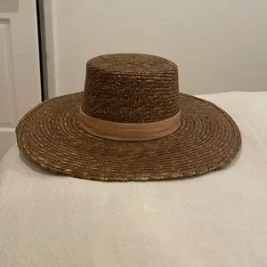Janessa Leone Rena Boater Hat Janessa Leone Rena Boater Hat - Beige | Garmentory main image 3